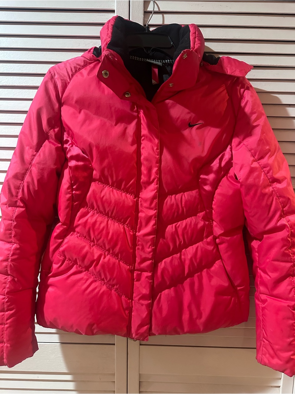 Nike hot pink down coat